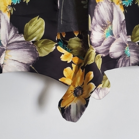 Vintage 1970 3 pieces set, size 6, black floral - Picture 4 of 13